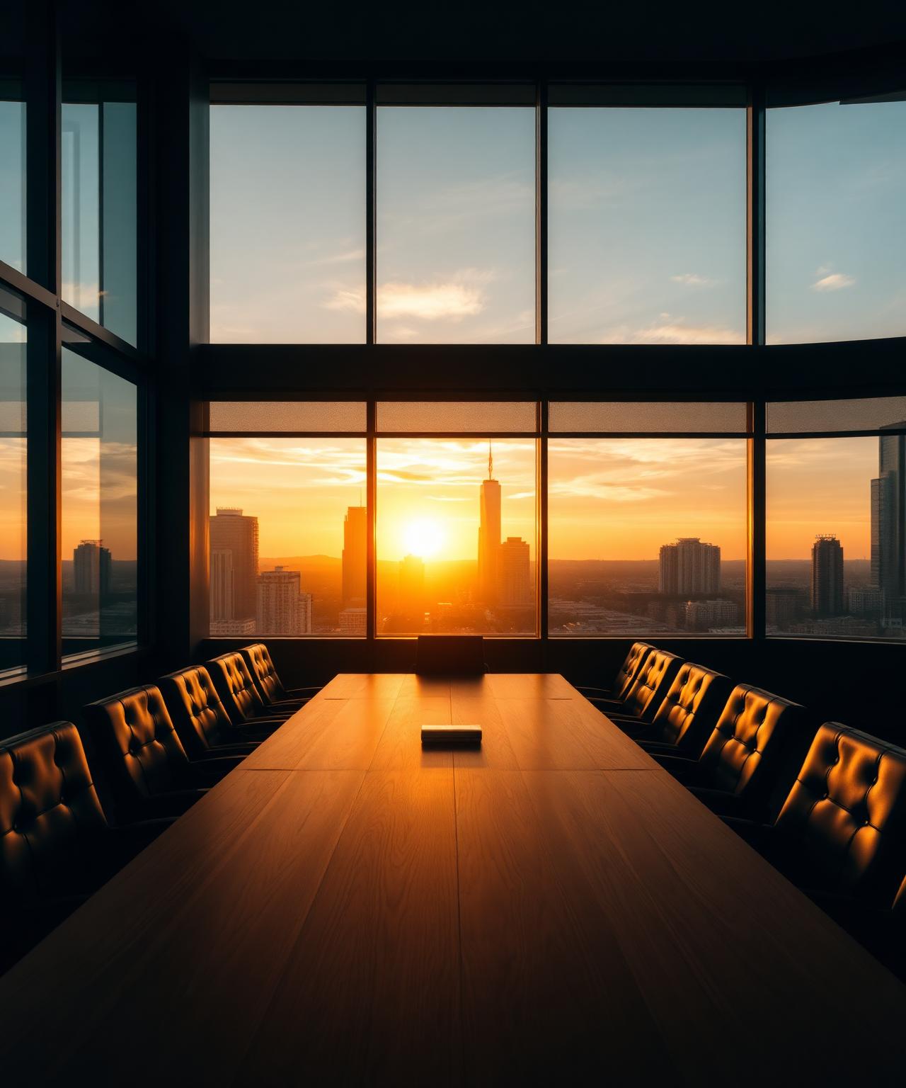 Boardroom at golden hour